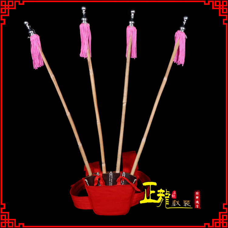 白朗戏装戏曲用品靠旗男女大靠 靠板 正宗牛皮旗杆旗架