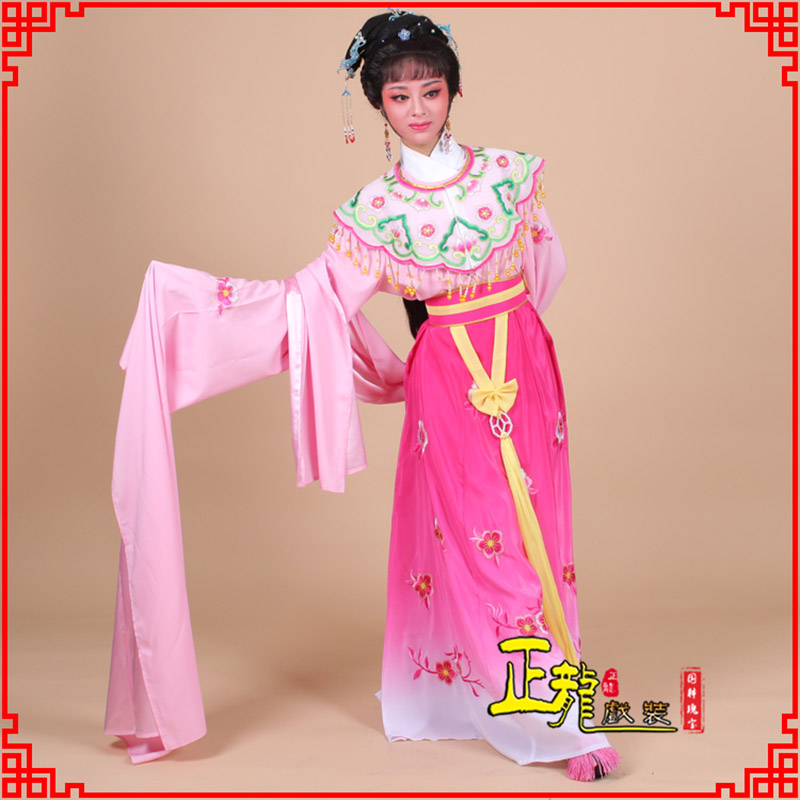 白朗水袖青衣练功花旦服 梅花古装衣